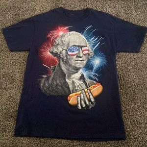 Men’s George Washington Patriotic Graphic medium T-Shirt